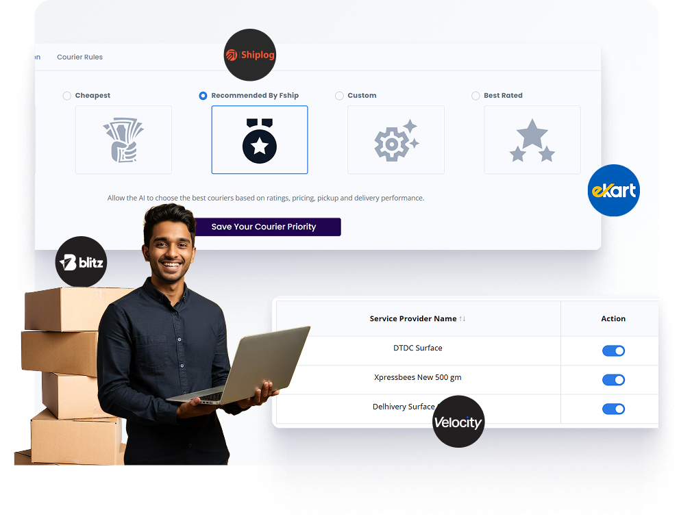 Ecommerce shipping team coordinating parcel pickups